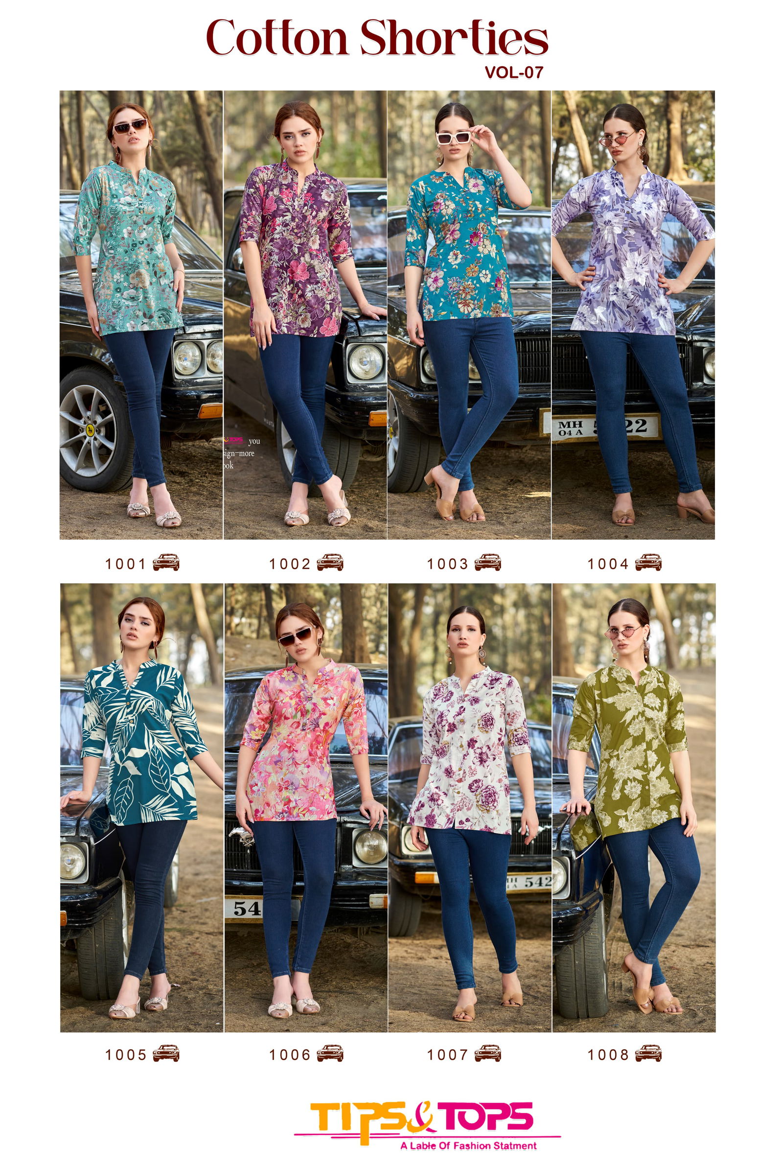 Cotton Shorties Vol 7 By Tips And Tops Cotton Printed Ladies Top Orders In India